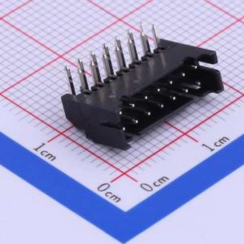 A2211WR-2X07P 线对板针座 间距:2mm 2x7P 黑色 弯插,P=2mm