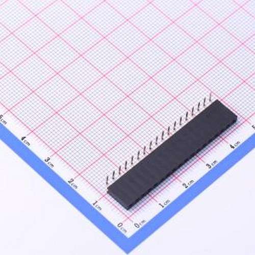 KH-2.54FH90-1X18P-H8.5 排母 间距:2.54mm 1x18P 弯插 弯插,P=2.