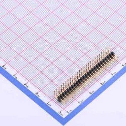 X4621WR-2x25I-C40D28 排针 2x25P 间距:2mm 方针 弯插,P=2mm