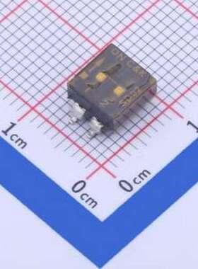 SD02H0SB 拨码开关 间距2.54mm 平拨,凹槽式 2位拨码开关 插件