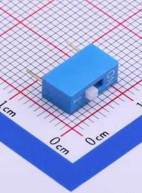DS-01BP 拨码开关 蓝色1PIN立式直插正拨拨码开关 插件