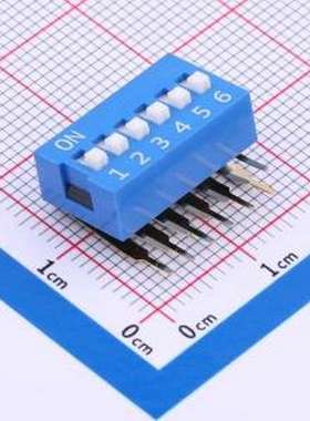 DA-06-B-T 拨码开关 蓝色90度弯脚 6位 KE拨码开关 插件