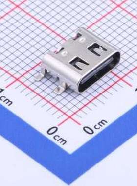 TYPE-C 6P QT073 USB连接器 Type-C 母 卧贴 SMD