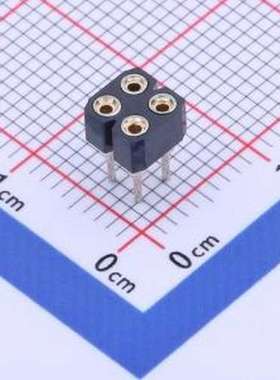 X5521FV-2X02-C30D743-0743 排母 间距:2.54mm 2x2P 直插 插件,P=