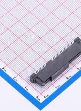 XUTS-2219-1070 线对板针座 SATA 7+15P 180度立贴反向 SMD,P=1.2