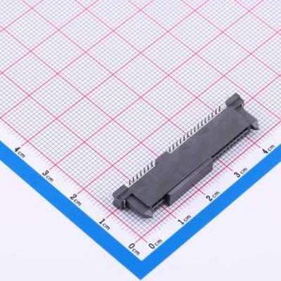 XUTS-2219-1070 线对板针座 SATA 7+15P 180度立贴反向 SMD,P=1.2