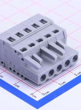 450孔型连接器-05P-5.0mm灰色 插拔式接线端子 5mm 1x5P 排数:1