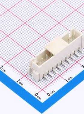 MXXH-2.54-09P-LG1-0-A 线对板针座 间距:2.5mm 立贴 象牙白 SMD,