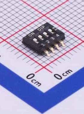 DHN-04-V 拨码开关 4位贴片拨码 SMD-8P,4.5x6.3mm