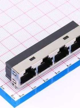HC-WK88-H132-1X4-55B 以太网连接器(RJ45 RJ11) 弯插 不带LED 插