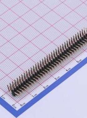 X4621WR-2x35I-C40D28 排针 2x35P 间距:2mm 方针 弯插,P=2mm