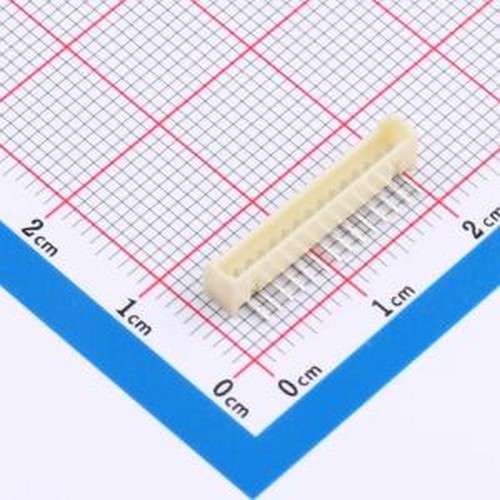 HCZZ0570-14 线对板针座 1x14P 间距:1.25mm 弯插 系列:GH 米色