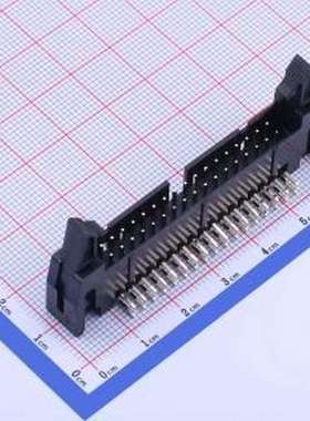 X9555WR-2x17A-PTV01 IDC刺破式连接器(牛角/简牛) PBT料,黑色,长