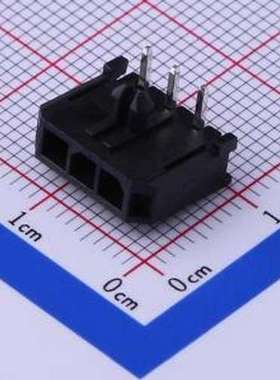 X3025WR-03-9TSN 线对板针座 1x3P 间距:3mm 弯插 弯插,P=3mm