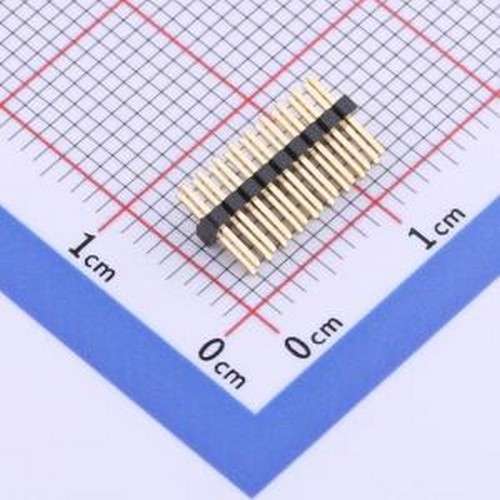 X1321WV-2x09J-C30D23 排针 2x9P 间距:1.27mm 方针 插件,P=1.27m
