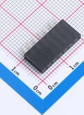 DS1023-1x7SF11 排母 1x7P 间距:2.54mm 直插 黑色 插件,P=2.54mm