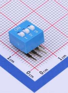 TM-03R 拨码开关 拨码开关蓝色03P-90度 间距2.54mm 立式侧插侧拨
