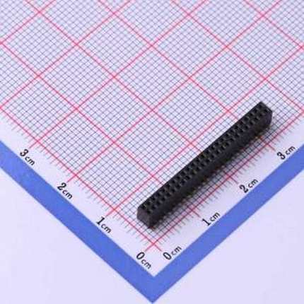 X1321FVS-2x25-C43D48 排母 间距:1.27mm 2x25P 立贴 SMD,P=1.27m