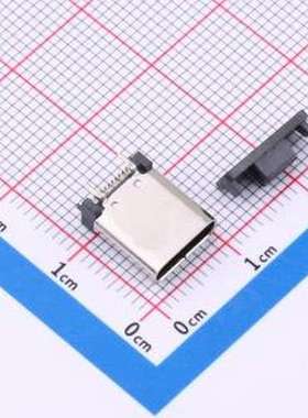 XUBF-0338-1050 USB连接器 TYPE C 24PIN母座 立式H10.5MM贴板式