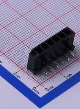 C3030WR-F-06P 线对板针座 1x6P 间距:3mm 弯插 黑色 弯插,P=3mm