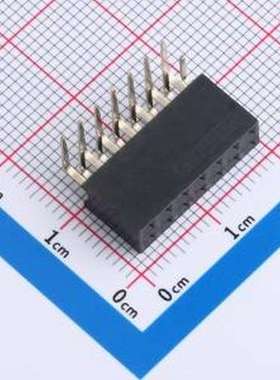 DS1024-2x7R2 排母 2x7P 间距:2.54mm 弯插 黑色 插件,P=2.54mm