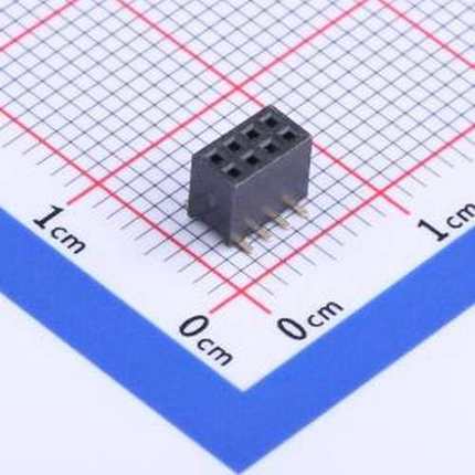 X1321FVS-2x04-C43D48 排母 间距:1.27mm 2x4P 立贴 SMD,P=1.27mm