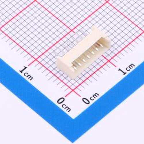 JS12T-S07MXA-00 线对板针座 MX 1.25mm 1x7P 直针 耐高温 插件,P