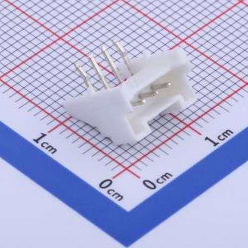 X2000WR-04A-PTSN 线对板针座 1x4P 间距:2mm 弯插 弯插,P=2mm