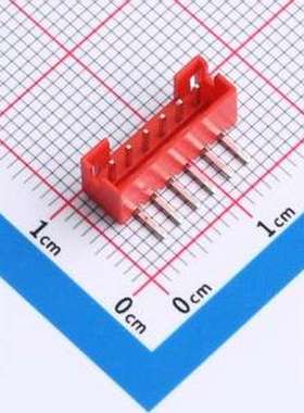 XY-PH2.0-6A21-R 线对板针座 PH 2.0mm 1x6P 弯插 红色 弯插,P=2m