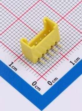 WF-1B200B5P-Y 线对板针座 间距2.0mm 弯插 带扣 黄色 1x5P 弯插,