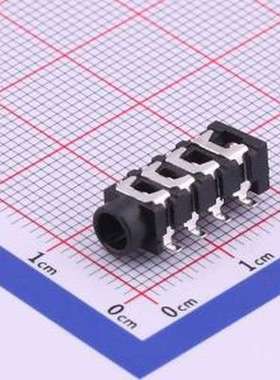 PJ-313E8-B-SMT 音频连接器(耳机) 3.5mm耳机座 黑色 SMD