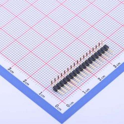 X4611WR-17I-C40D28 排针 1x17P 间距:2mm 方针 弯插,P=2mm