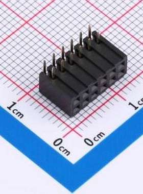 CSFB203-0602A001R1AC 排母 2x6P 间距:2mm 弯插 插件,P=2mm