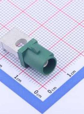 XK08WME RF射频同轴连接器 FAKRA连接器,公头沉板式,绿色 绿色