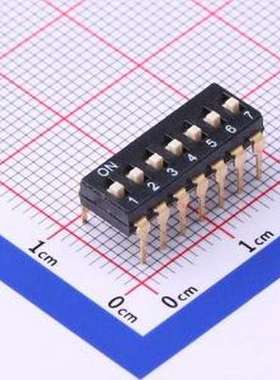 TL-07 拨码开关 拨码开关插件黑色07P-7PIN间距2.54mm立式直插正