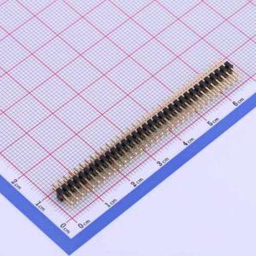 X4621WV-2x33I-C40D28 排针 2x33P 间距:2mm 方针 插件,P=2mm