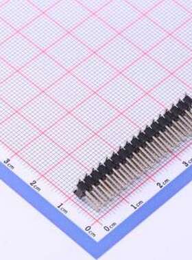 PZ254-2-17-S 排针 2x17P 间距:2.54mm 方针 立贴 黑色 SMD,P=2.5