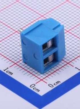 DB301R-5.0-2P-BU-S 螺钉式接线端子 5mm 1x2P 排数:1 每排P数:2