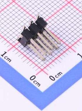 PZ254-2-03-S 排针 2x3P 间距:2.54mm 方针 立贴 黑色 SMD,P=2.54