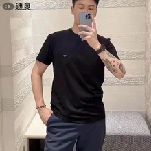 迪奥男装春夏新款短袖小蜜蜂刺绣圆领修身薄款上衣经典T恤半袖女