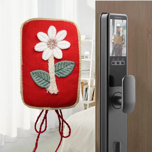 智能锁密码指纹锁门把手套入户防盗门锁方形把手防撞防静电保护套