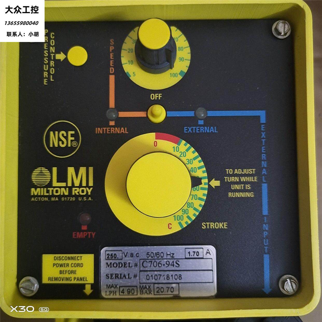 米顿罗电磁计量泵隔膜加药泵c706-94s反渗透装置工程余货未用无盒