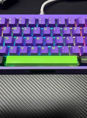 怒喵 AM 65 LESS 紫色夜游 全黑机械键盘触摸方向键成品现货销售