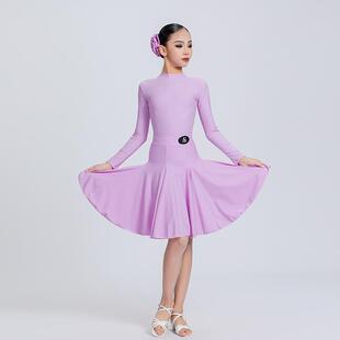 拉丁舞服女童比赛规定服2025新款少儿国际标准专业考级分体赛服装