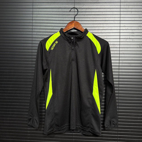 秋冬加绒半拉链训练服外套男款