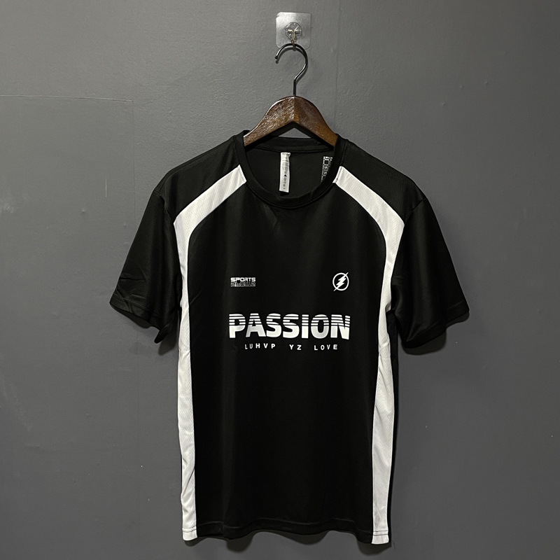 美式复古拼接短袖运动T恤男子