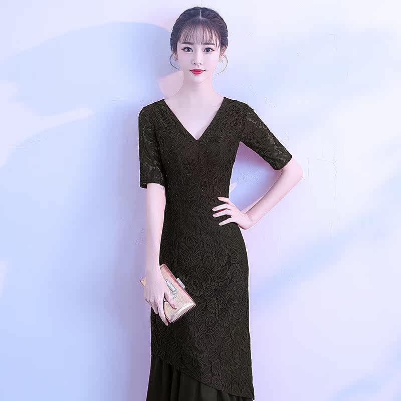 晚礼服女2019鱼尾宴会气质小个子气场女王平时可穿时尚名媛连衣裙|ruв категории Женская одежда, Cвадебные платья, платье/вечернее платье - от Buy2taobao.com для оказания профессиональной услуги покупки агента Taobao