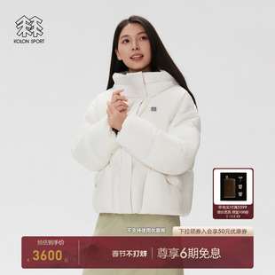 KOLON SPORT可隆羽绒衣防风防泼水女运动外套宽松短款羽绒服