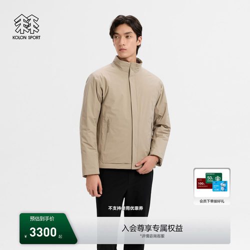 KOLON SPORT可隆棉服透湿防水防风金标P棉男士通勤全压胶棉服
