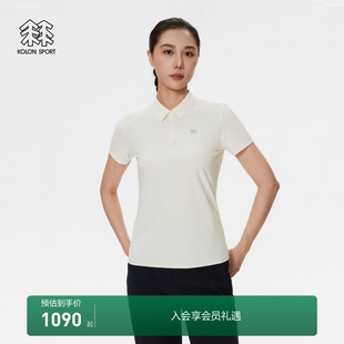 KOLON SPORT可隆速干POLO衫 女士t恤防晒速干衣女户外登山短袖